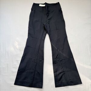 NWT Anthropologie Black Flare Pants Women's MEDIUM Stretch Side Zip